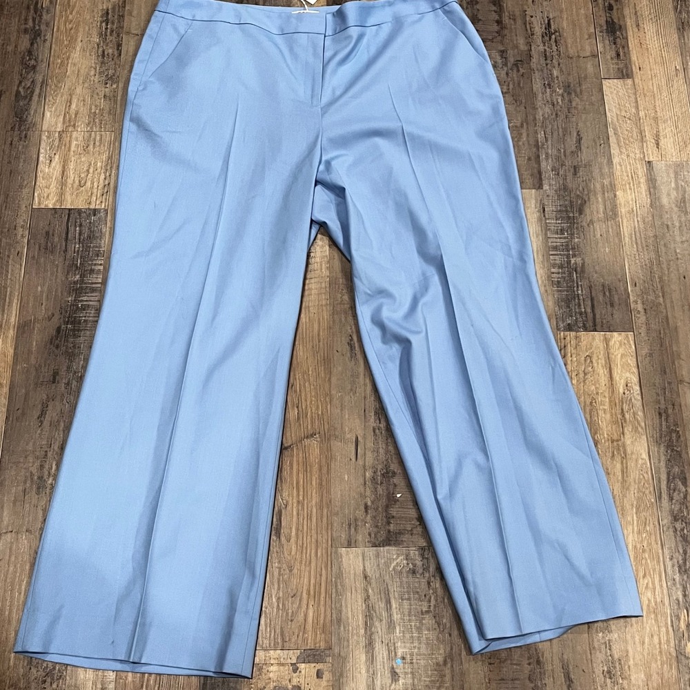 Argent Wide Leg Trouser Seasonless Wool Sky Blue Size 20 SS24-0304-8820 New